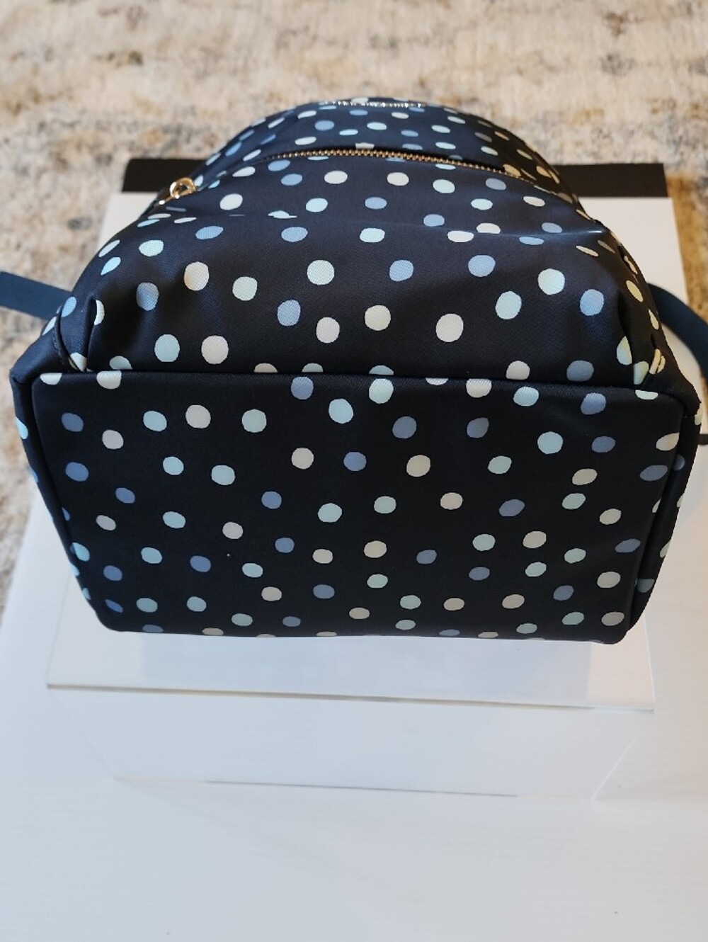 Kate Spade New York Chelsea Black Polka Dot Backpack. - Picture 11 of 12
